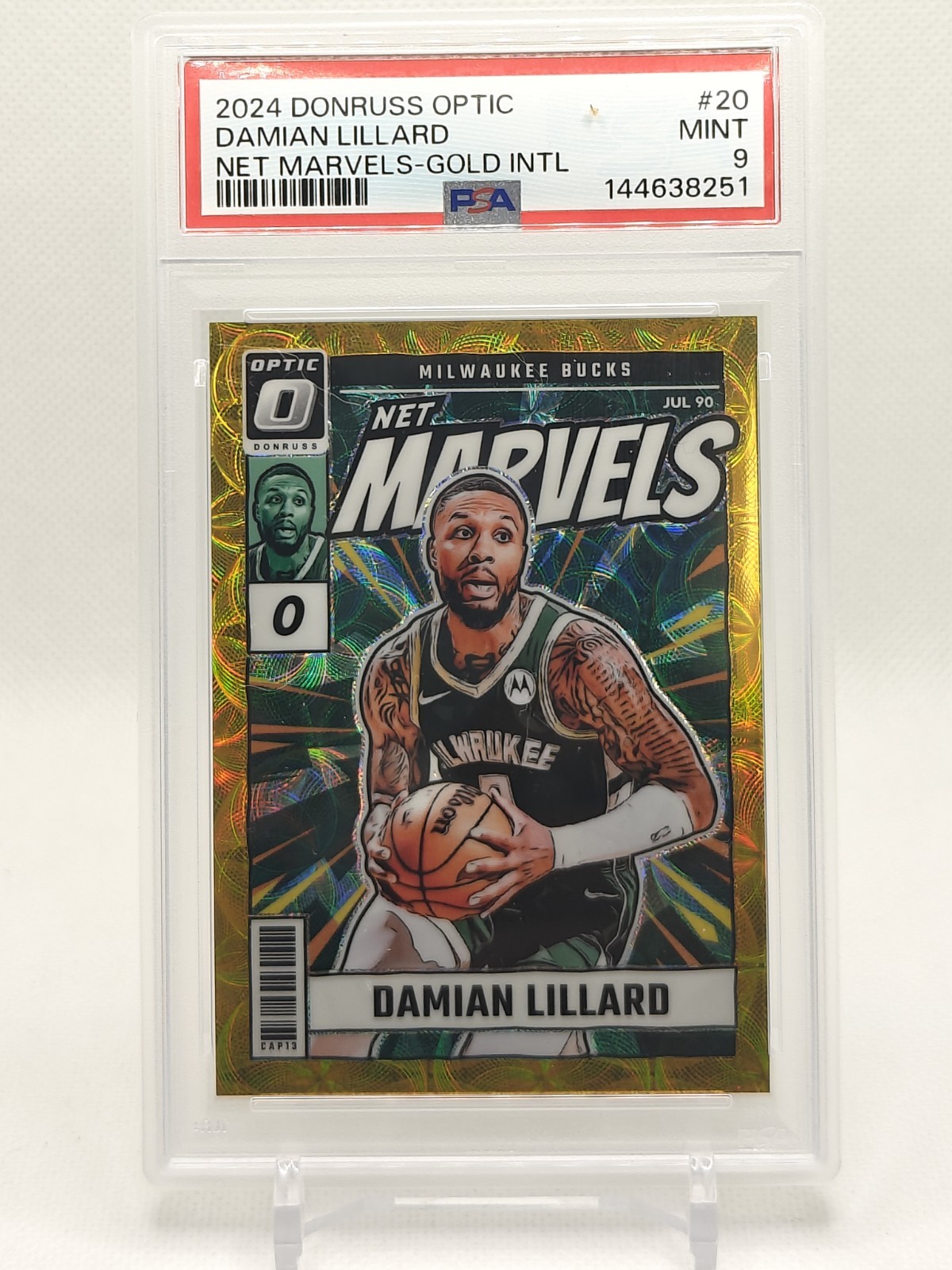 2023 PANINI DONRUSS OPTIC #4 DAMIAN LILLARD GOLD INTERNATIONAL