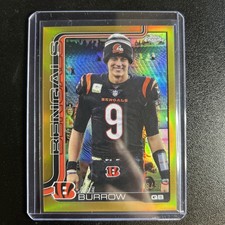 2025 Topps Chrome Joe Burrow IMAGE VARIATION TRUE GOLD /50 Cincinnati Bengals