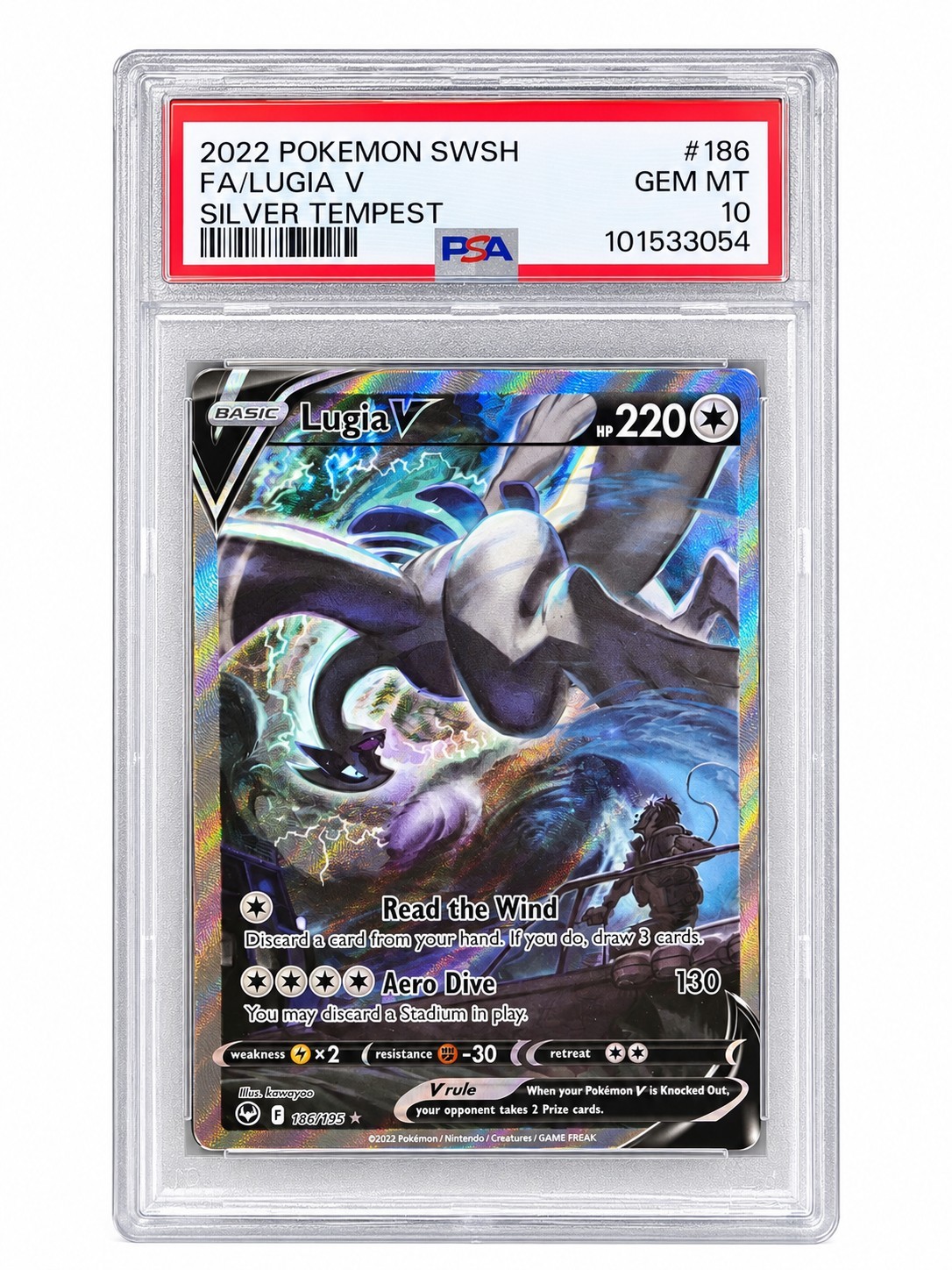 Pokemon PSA 10 2022 Lugia V Alt Full Art 186/195 Silver Tempest