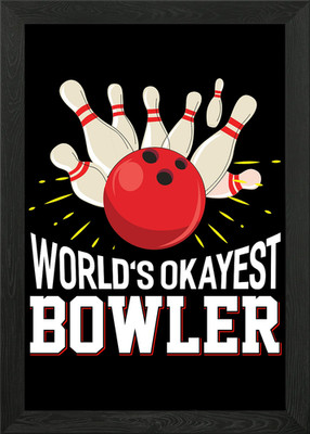 Bowling Bowler Strike Schale gerahmtes Wandbild Poster Leinwanddruck Bild