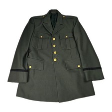 Vtg US Army Military Coat Jacket 40 Wool Gold Green Class A Dress Uniform