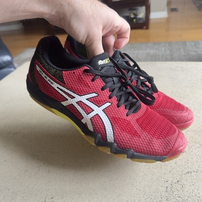 ASICS Gel Blade 7 Badminton Shoes Sneakers Men s Size 10 US Red yellow 1071A029