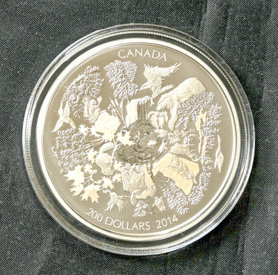 2014 Canada $200 99.99% 2 oz. Silver Coin - Towering Forests RCM 20K Mintage