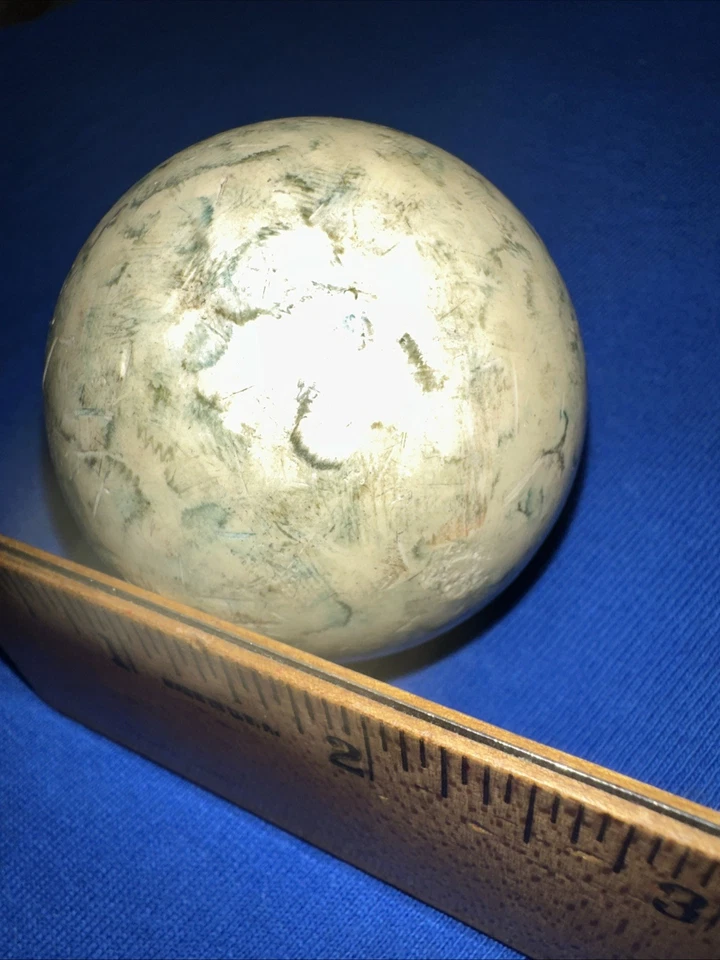 Antigua bola de taco bola de billar antigua bola Q rasguños rasguños etc. ¡¡Raro!!! Foto 2 de 4