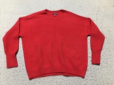 Vince Camuto Sweater Womens S Small Red Long Sleeve Crew Neck