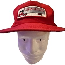 Vintage Red Carolina Freight Trucking Snapback Patch Trucker Hat Made In USA