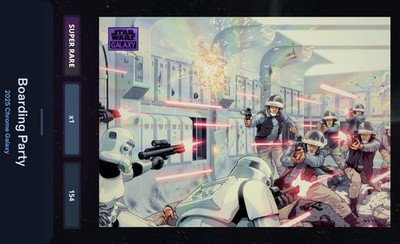 Boarding Party Purple 1500cc SR Star Wars Card Trader Galaxy Chrome 2025