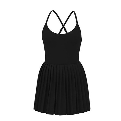 open lace back dress Satin Bow Back Pleated Skirt Mini Dress