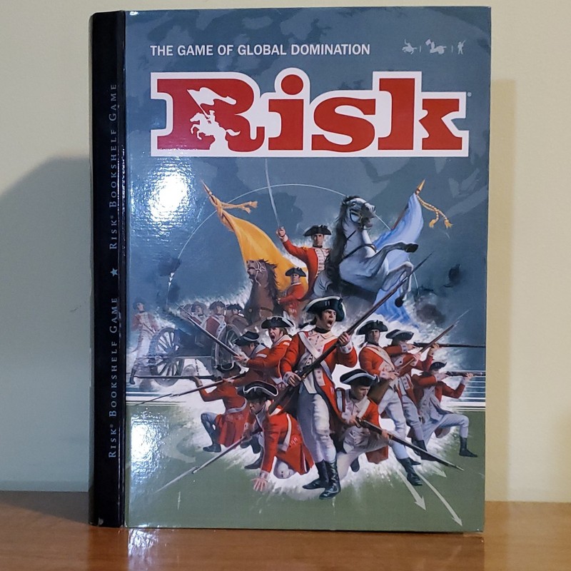 Risk Bookshelf Game Board Game Set w/ Officers & Command Manual 2+ Players 10+