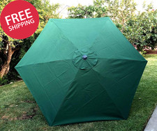 7.5Ft Patio Umbrella Replacement Canopy 6 Ribs Heavy Duty Outdoor Market Cover