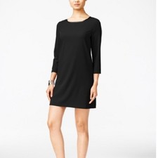 Eci New York Dress Women M Black Cocktail Mini Evening Minimalist Sophisticated