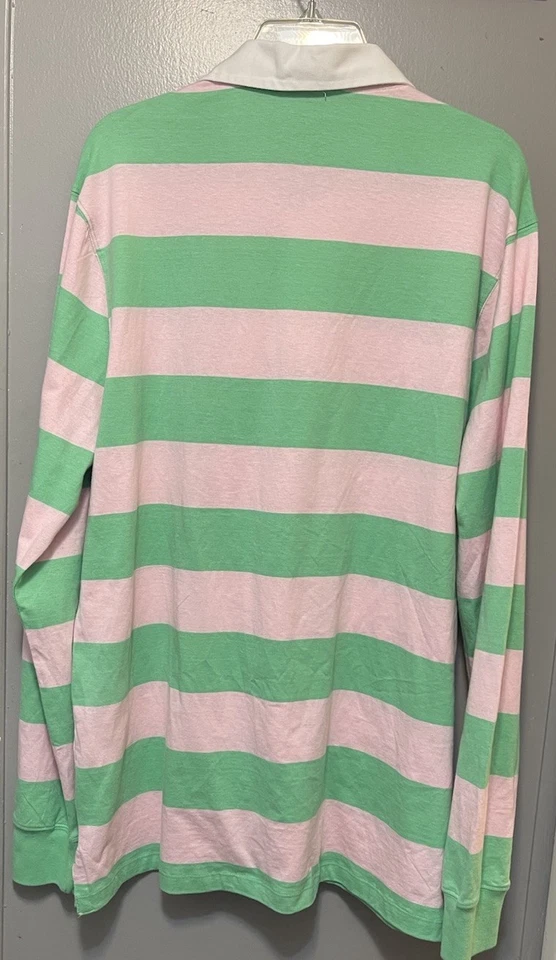 Camisa de rugby Royal Attitude para hombre talla extra grande rosa/verde Foto 2 de 3