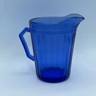 Vintage Hazel Atlas Aurora Ritz Cobalt Blue Depression Glass Creamer ArtDeco