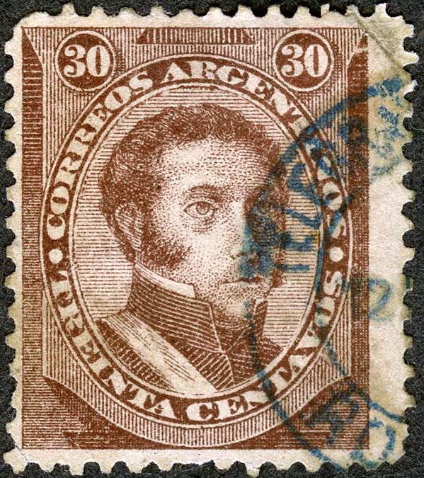 Argentina 1888 Manuel Dorrego Used (SC# 65)