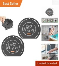 Effortless Clog Prevention with Modern Silicone Hair Catcher Drain Cover, Gray