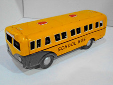SCHOOL BUS Made in Japan- Friction- Works Good- All Tin- 11" LONG-