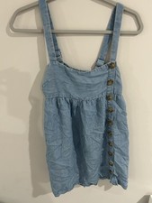 Urban Outfitters Denim Chambray Mini Dress Sleeveless XS Extra Small VGUC