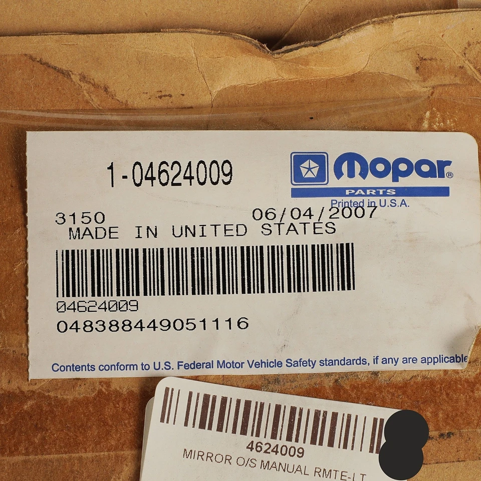 ESPEJO RETROVISOR EXTERIOR CONDUCTOR ORIGINAL MOPAR 93-97 DODGE CHRYSLER NUEVO 4624009 Foto 4 de 4