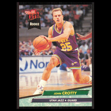 John Crotty Rookie #362 1992 Fleer Ultra Utah Jazz Basketball Card NBA NM. rookie card picture