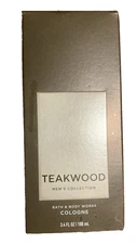 Bath & Body Works Original TEAKWOOD Cologne For Men 3.4 fl oz / 100 ml NIB HTF