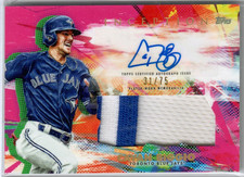 Cavan Biggio 2020 Topps Inception Autographed Patch Card Magenta 31/75 IAP-CB