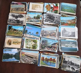 Huge Lot of 1000 Vintage Postcards Cities Holidays USA & Int All Era/Size