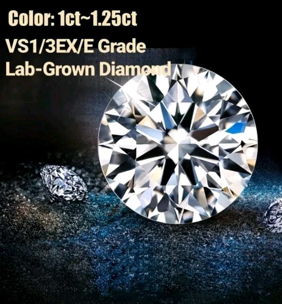 Pendientes colgantes anillos de compromiso de diamantes cultivados en laboratorio de 9 mm y 1 quilate