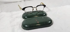 VTG 1950s Bausch & Lomb Safety 5 1/2 Black Browline Glasses – 22 B&L 46 – KSPA1