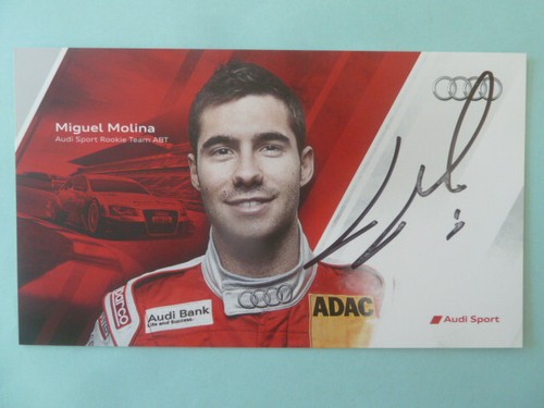 -ke- Miguel Molina (Motorsport), Audi Sport Karte - Tourenwagen (10x18cm)