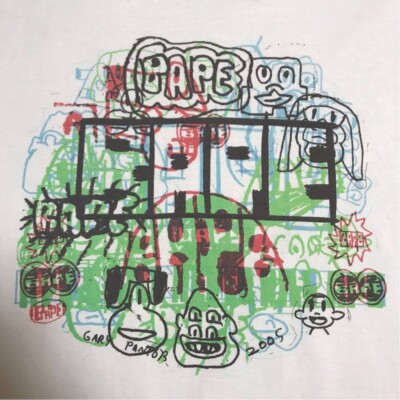 BAPE x Gary Panter art T-shirt White A Bathing Ape Size M | eBay