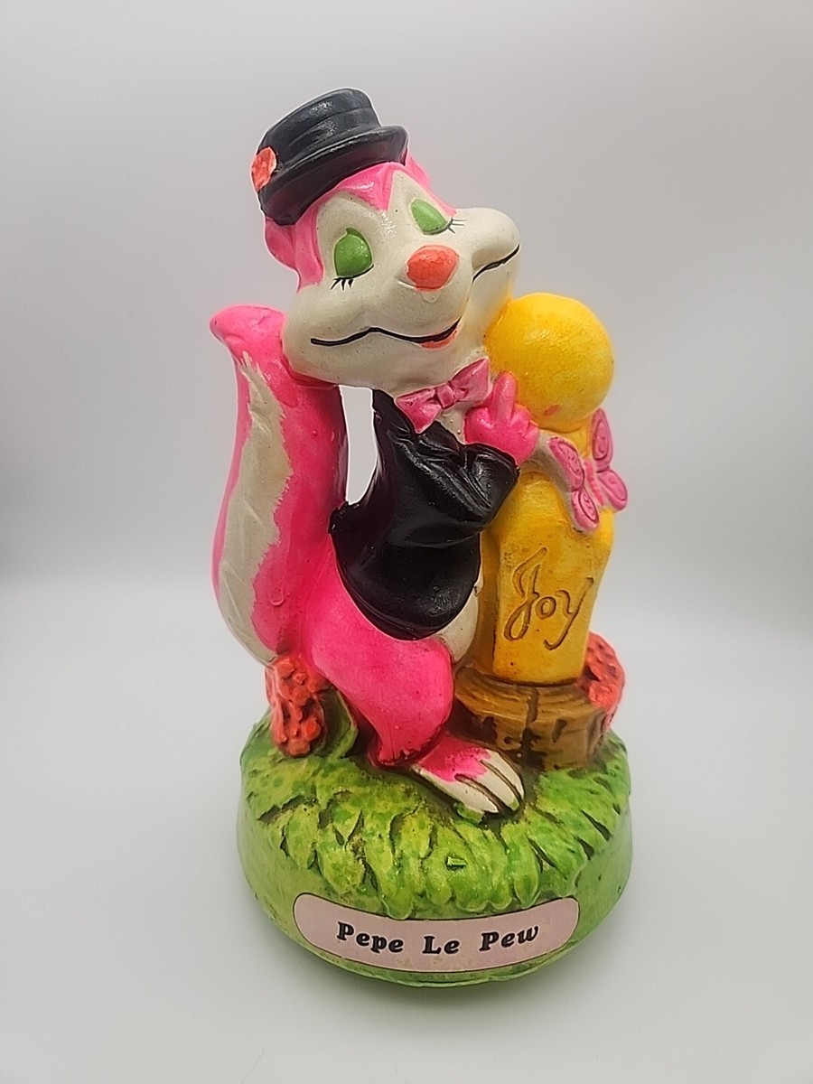 Vintage Looney Tunes Pepe Le Pew Ceramic Music Box Japan Vintage Looney Tunes Pepe Le Pew Ceramic Music Box Japan