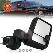  Black Tow Mirror for 19 to 24 Chevy Silverado GMC Sierra Passenger Right Side