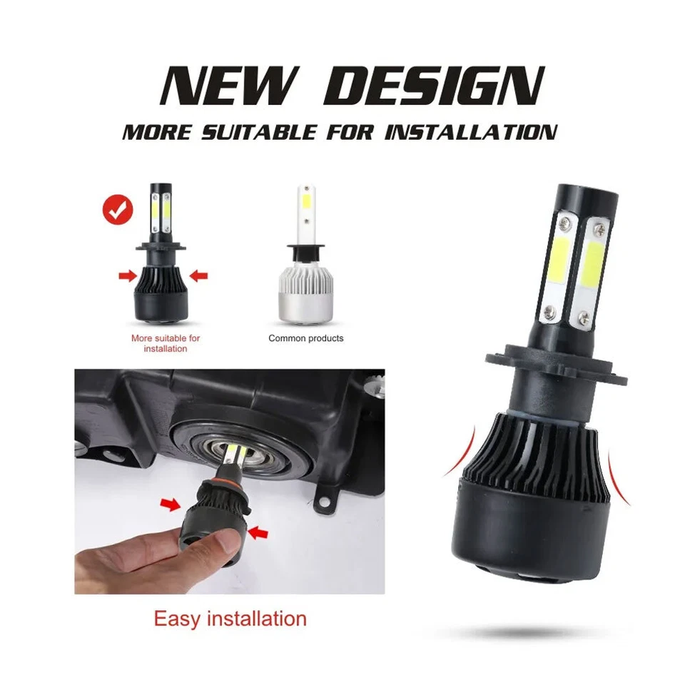 Combo de faros antiniebla de haz alto/bajo LED 6000K para Toyota Prius 2004-2009 Foto 3 de 4