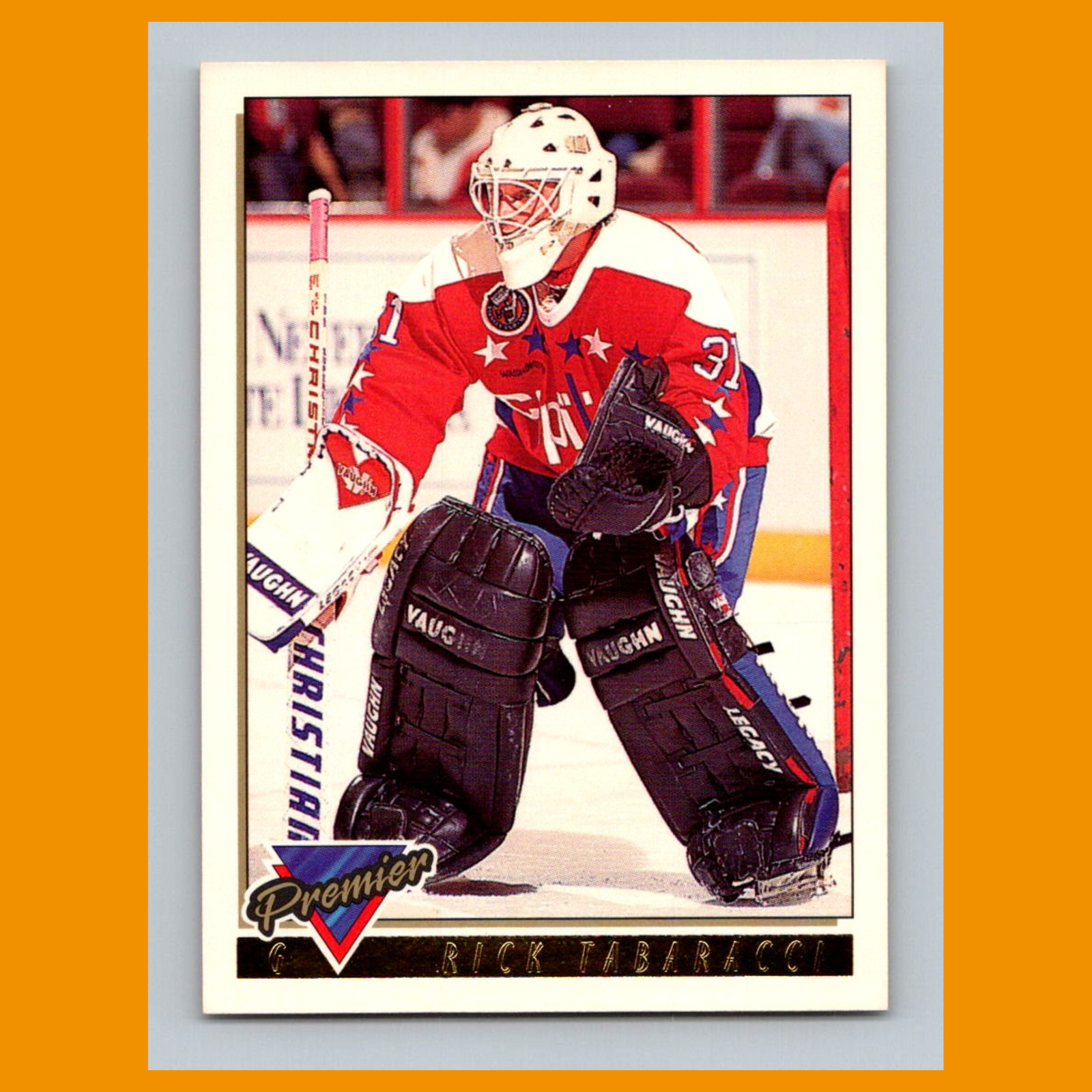 Rick Tabaracci #239 1993 O-Pee-Chee Premier Gold Washington Capitals Hockey Card