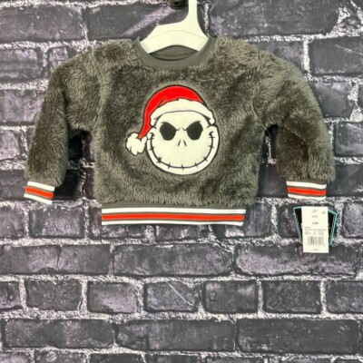 Nightmare Before Christmas 12 Months Jack Skellington Furry Sweatshirt Fuzzy