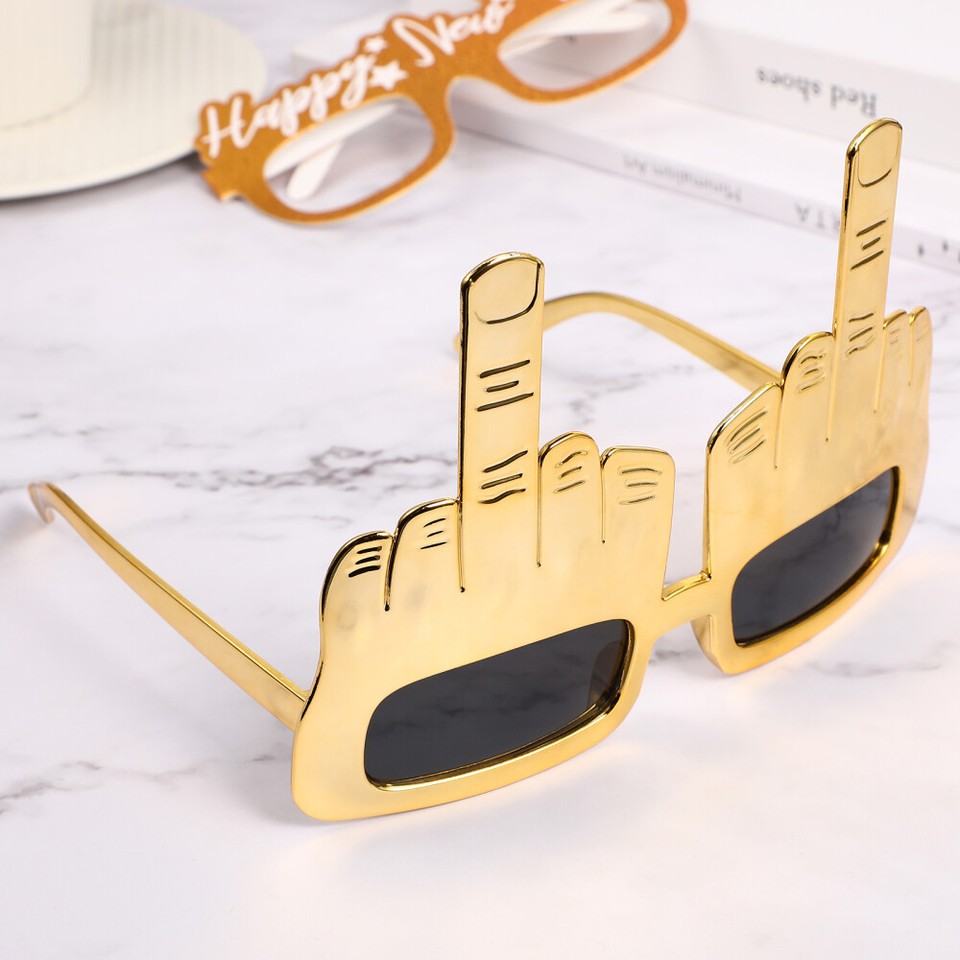 Funny Sunglasses Tricky Middle Finger Sunglasses, Creative