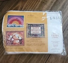 Creative Circle 1410 Love Spoken Here Needlepoint Kit Open 1970s Vintage