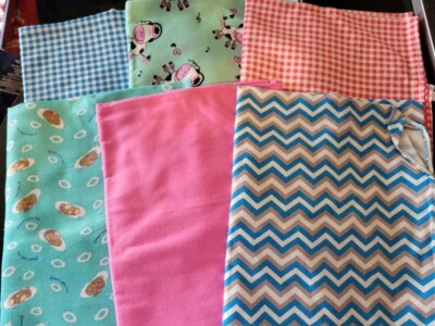 52 x 22 USA Made Standard Daycare Flannel cot sheets Assorted
