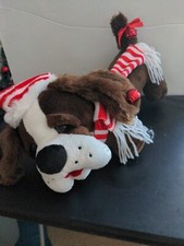 Dan Dee Collectors Choice 14" Plush Christmas Dog Hat Scarf Bells