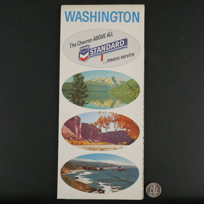 1966 Washington Chevron Map ''The Chevron ABOVE ALL...means service''