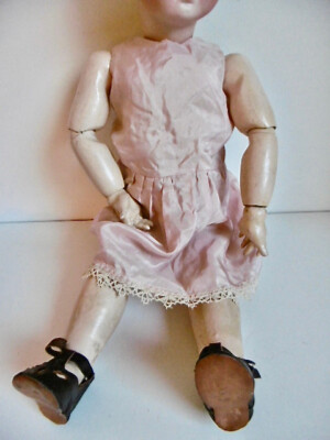 Poupée ancienne: Superbe Baby tête feutre de