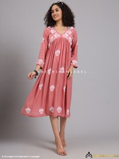 Coral Modal Chikankari Anarkali Lucknow Chikankari Handmade Anarkali Dress