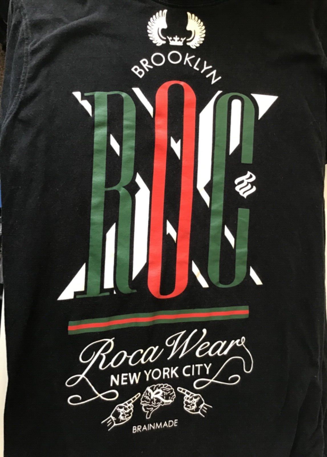 ROCAWEAR Black Brooklyn New York Brain Made TShirt … Gem