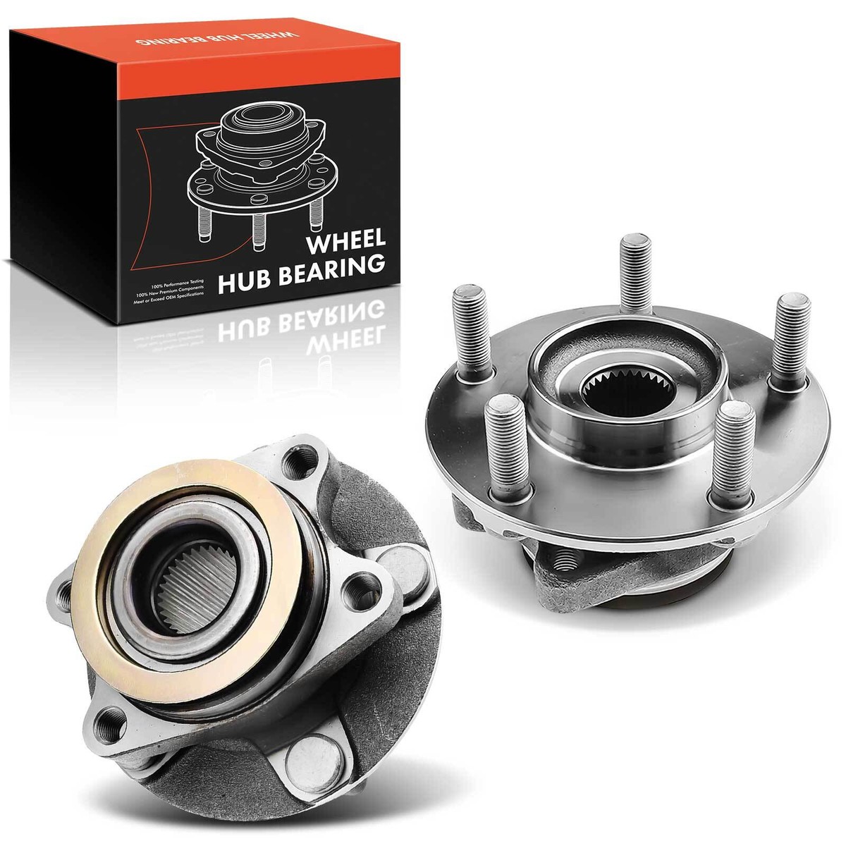 2x Wheel Bearing and Hub Assembly for Nissan Juke 11-17 Leaf Front