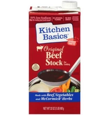 Kitchen Basics Beef Stock For Cooking Original No MSG Added - 32 Oz - Pack of 3