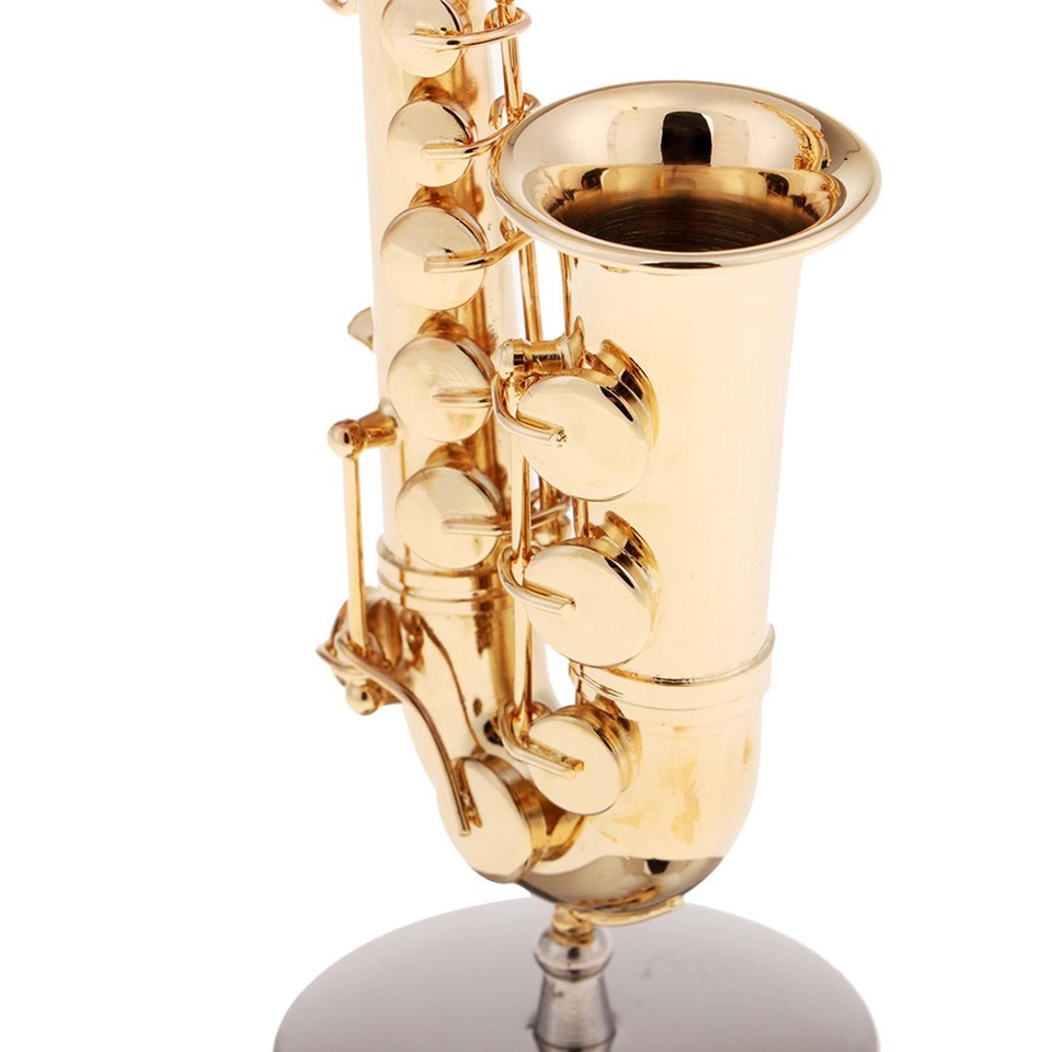 1/12 Mini Saxophone Model with Storage Case Musical Instrument, for