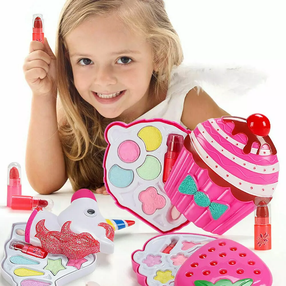 Girls Toys - Perfect Play Kit for Girls and Teens, Pink Kids Toys for 3 4 5  6 7 8 Year Old Girls, Kids Makeup Kit for Girl with Cosmetic Bag