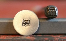 SUPPLY GUY 5mm visage de chat poinçon métal tampon design SGM-43, fabriqué aux États-Unis