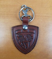 Portachiavi in cuoio ASI auto moto d'epoca vespa fiat 500 lambretta sidecar