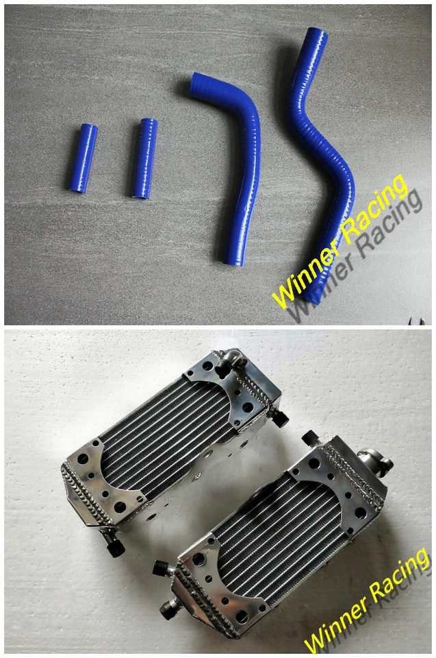 Radiador reforzado de aluminio y manguera de silicona para Yamaha YZ125 YZ125X 2005-2022 Foto 3 de 4